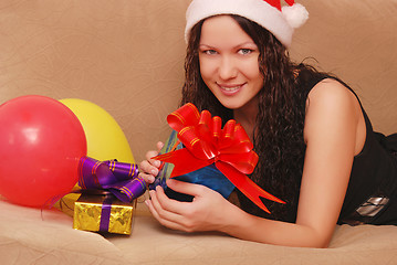 Image showing woman with presents