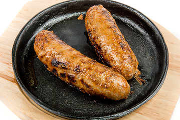 Image showing Fried sausages