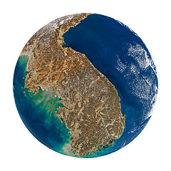 Image showing Korea at the planet