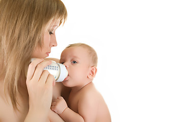 Image showing feeding baby