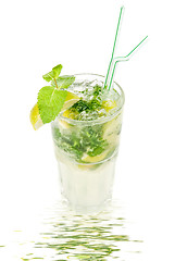 Image showing mojito alcohol fresh cocktail