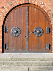 Image showing church door