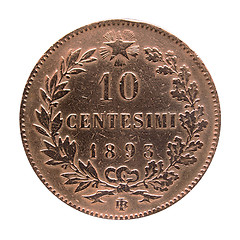 Image showing Italian coin