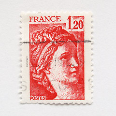 Image showing French stamp