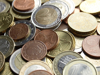 Image showing Euro coins background