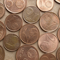 Image showing Euro coins background