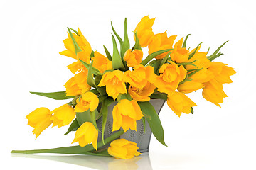 Image showing Yellow Tulip Flowers