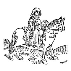 Image showing The Prioress from Canterbury Tales