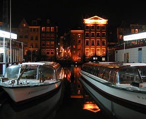 Image showing Amsterdam at night