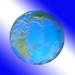 Image showing abstract background with scene planet