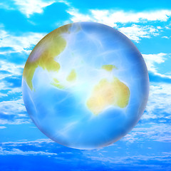 Image showing abstract background with scene planet