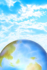 Image showing abstract background with scene planet