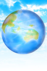 Image showing abstract background with scene planet