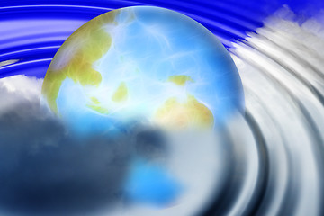 Image showing abstract background with scene planet