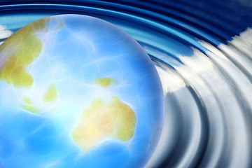 Image showing abstract background with scene planet