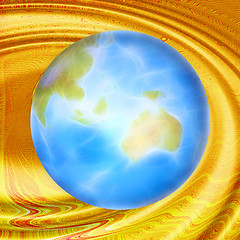 Image showing abstract background with scene planet