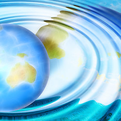 Image showing abstract background with scene planet