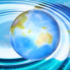 Image showing abstract background with scene planet