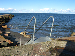 Image showing A ladder for swimmers.