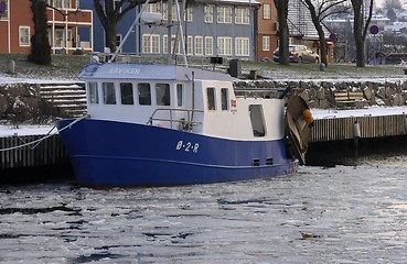 Image showing Fishingboat in the winter