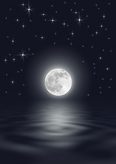 Image showing Moon and Star Beauty