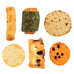 Image showing Japanese Rice Cracker Selection