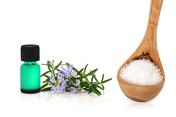 Image showing Rosemary Herb and Sea Salt
