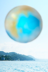 Image showing abstract background with scene planet