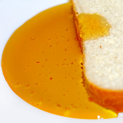 Image showing bread and honey