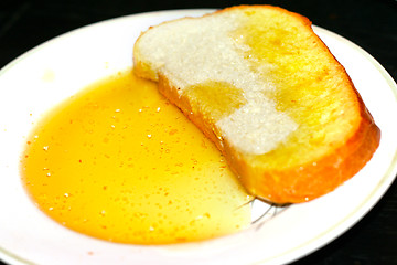 Image showing bread and honey