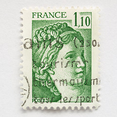 Image showing French stamp