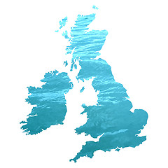 Image showing UK map with water