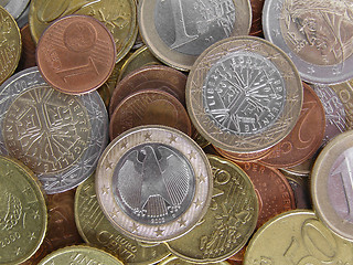 Image showing Euro coins background