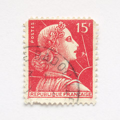 Image showing French stamp