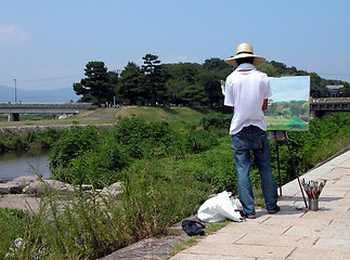 Image showing Painting On The Riverside