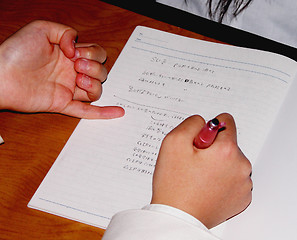 Image showing Writing