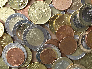 Image showing Euro coins background