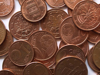 Image showing Euro coins