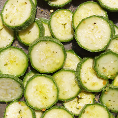 Image showing Courgettes zucchini