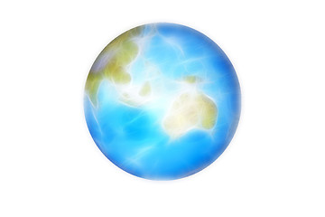 Image showing abstract background with scene planet