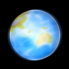 Image showing abstract background with scene planet