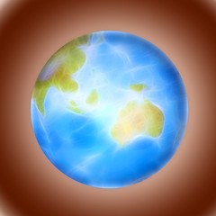 Image showing abstract background with scene planet