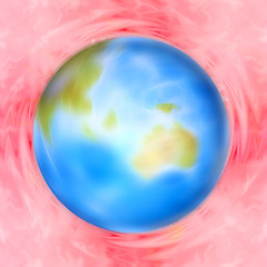 Image showing abstract background with scene planet