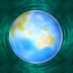 Image showing abstract background with scene planet