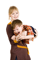 Image showing Young mother with her son