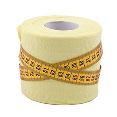 Image showing centimetre and toilet paper