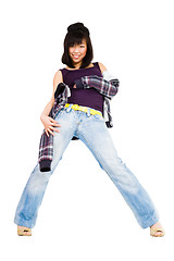 Image showing Asian woman dancing