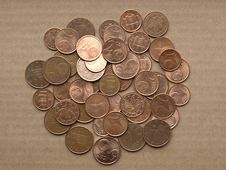Image showing Euro coins background