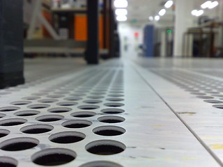 Image showing The ventilated floor with apertures in a clean room