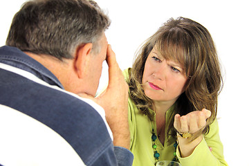 Image showing Arguing Middle Aged Couple